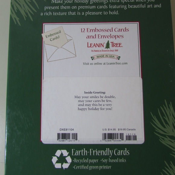 Leanin' Tree Tractor in Snow Christmas Cards - Picture 3 of 3